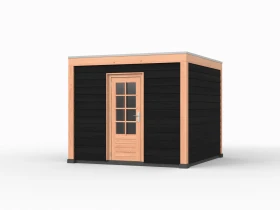 Douglas overkapping, 300 x 300, met schuur, Westwood Elegant zwart - Afbeelding 1